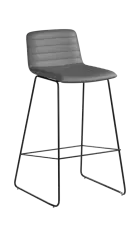 ARCA BAR BLACK, židle barová, ekologická kůže šedá